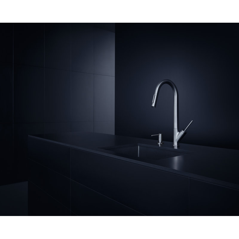 AXOR Starck Pull Down Single Handle Kitchen Faucet, Chrome
