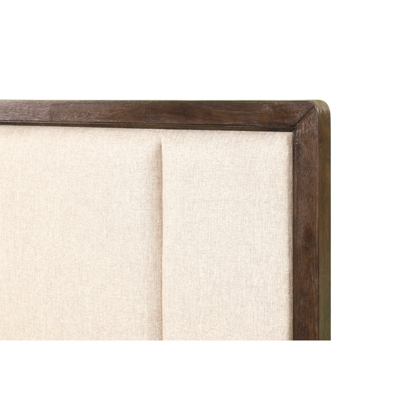 Tête de lit et pied de lit très grand revêtus de bois brun antique avec style traditionnel