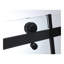 Portes de douche coulissantes en verre sans cadre de 72 po de largeur x 76 po de hauteur avec verre trempé transparent de 3/8 po (10 mm), finition noir mat