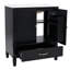 Ensemble de meuble-lavabo 60 po avec lavabo double 60 po, 2 armoires avec porte, 2 tiroirs, noir