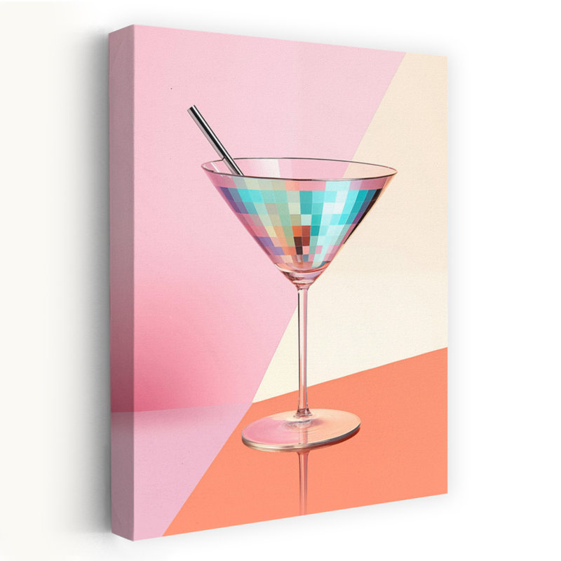 Disco Martini Cocktail by Andreas Magnusson - Wrapped Canvas Print, 91.44 cm H x 60.96 cm W