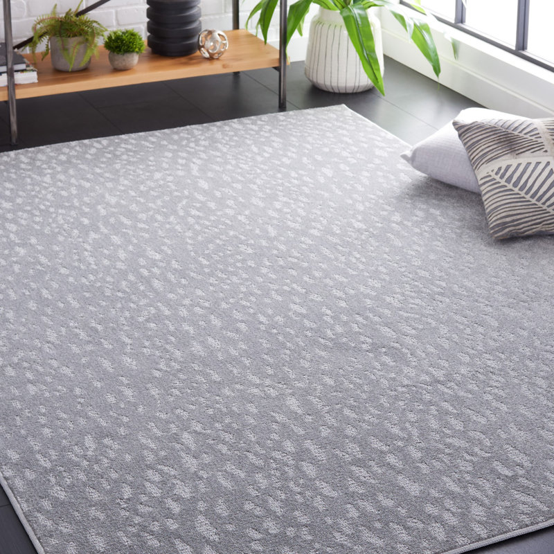 Motif et tapis uni gris 408, Rectangle 5 pi 3 po x 7 pi 6 po