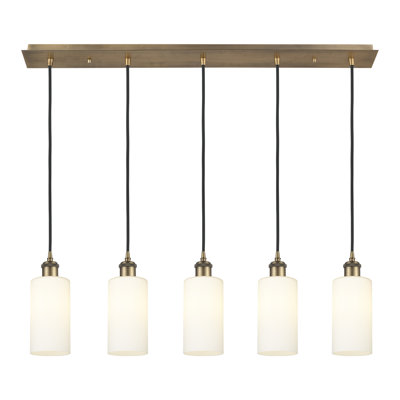 Caius - Luminaire suspendu linéaire à 5 lumières 37 po