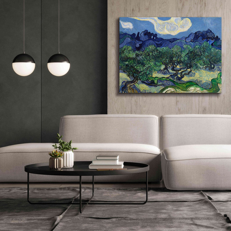 «The Olive Trees» par Vincent Van Gogh, estampe numérique sur toile, H 40 po x l 54 po x P 1,5 po