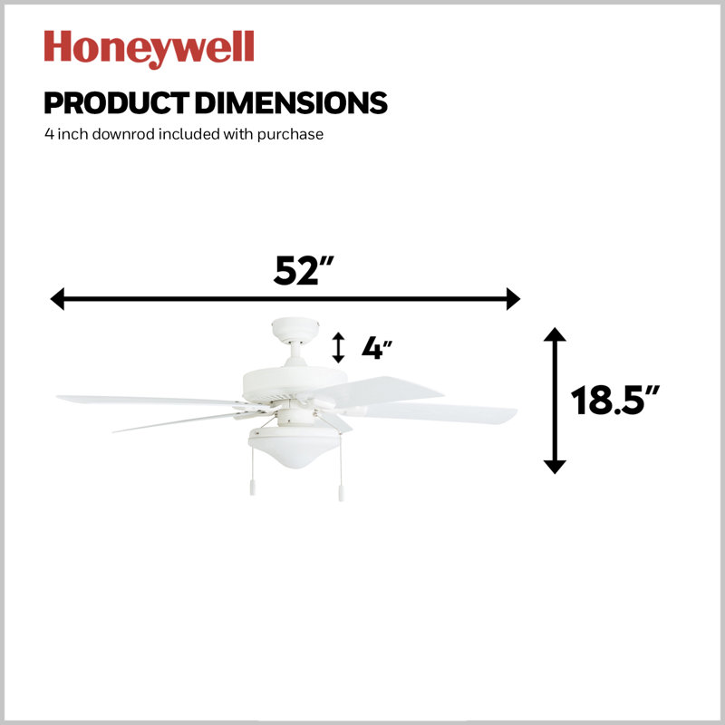 Belmar 52'' White LED Ceiling Fan with 5 Blades