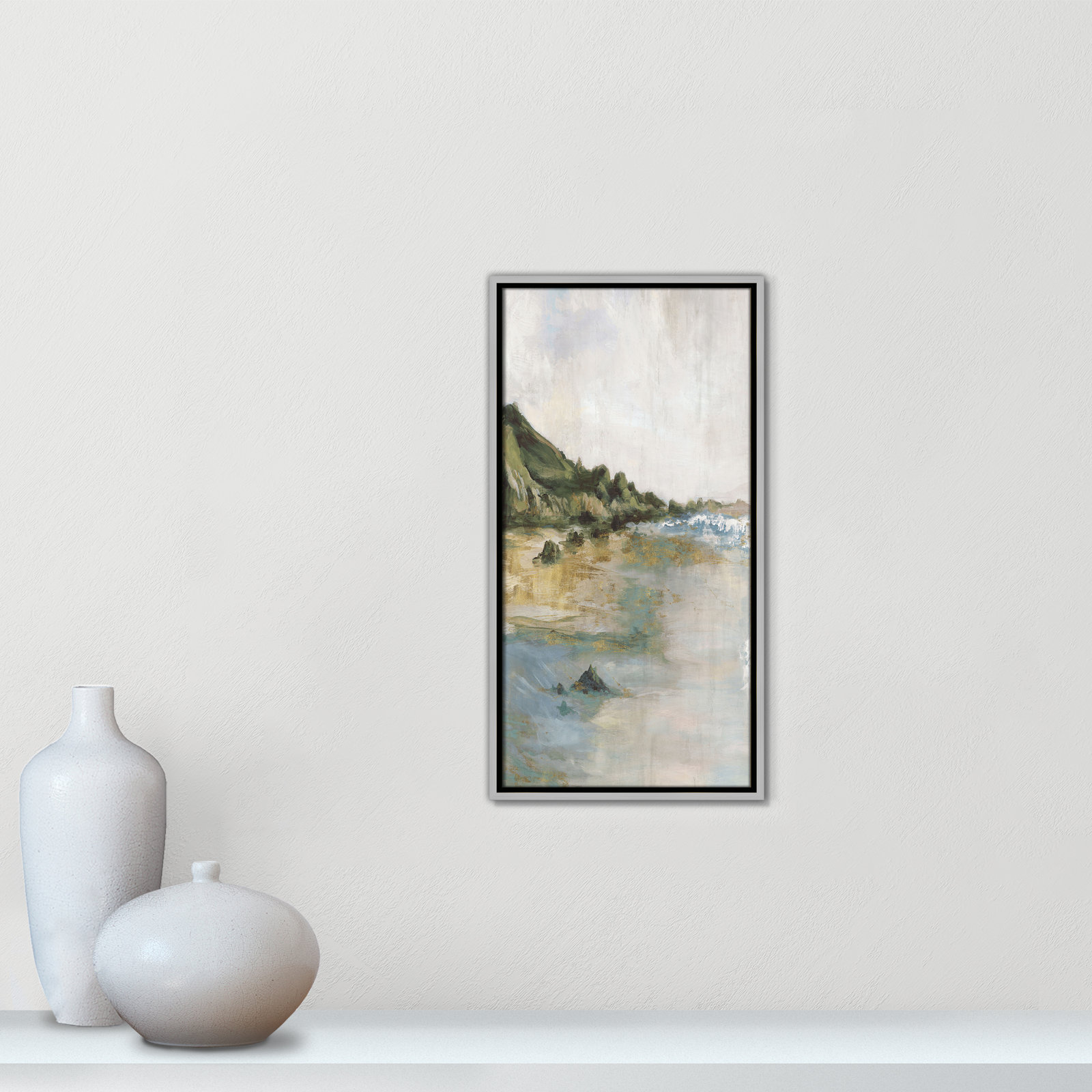Cordoba "Tide's Edge" Print, 25.5" H x 13.5" W, Silver