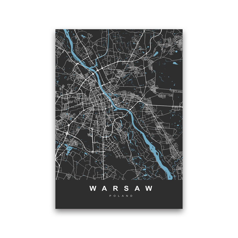 Warsaw - Print, Wrapped Canvas, 30cm H x 21cm W x 1cm D