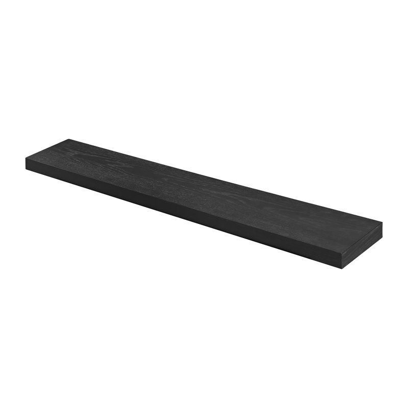 Alma White Oak Wood Floating Shelf, Sable Stain, 60"