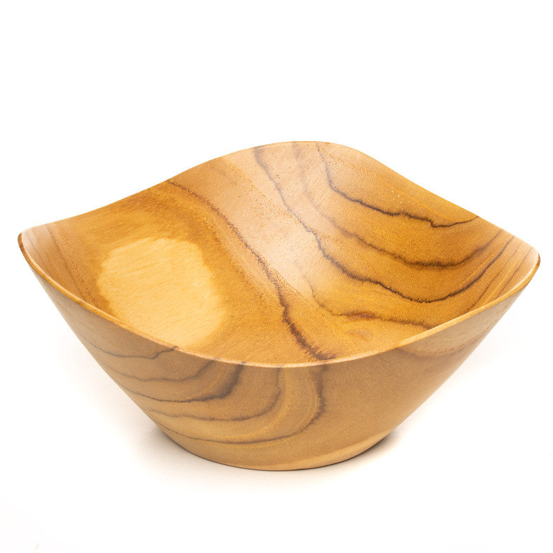Flower Efrayim Teak Wood Bowl