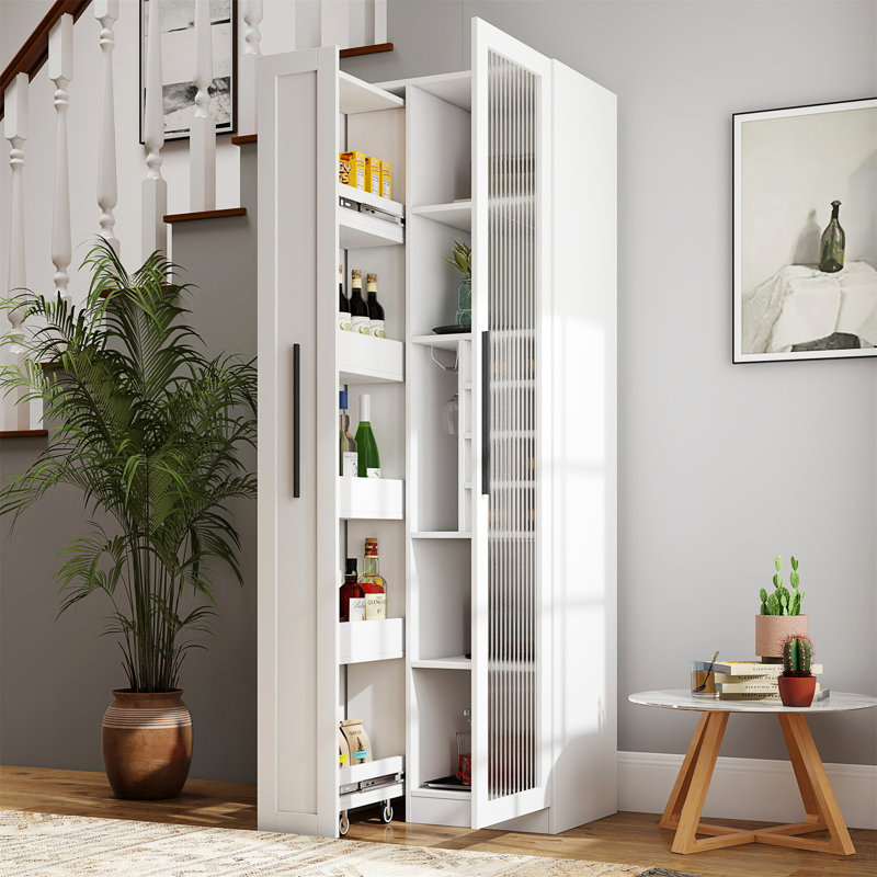 Armoire de cuisine avec tablette de rangement coulissante multi-fonctionnelle