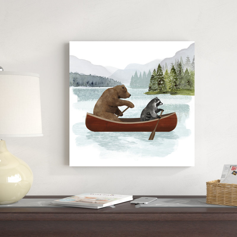 «Canoe Trip I» par Victoria Barnes, impression sur toile tendue, H 20 po x l 20 po, Impression encadrée sans passe-partout