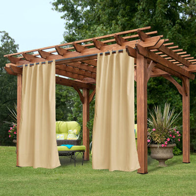 Paquet de 1 panneau de rideau occultant et imperméable pour l'intérieur et l'extérieur