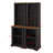 2-Piece Tall Freestanding Cabinet Set, Open Storage Bookshelf With Curved Design, Anti-Tip Device-1861905107