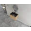 Armoire de salle de bain murale 28 po avec lavabo en acier inoxydable et tuyau de vidange flexible, porte à fermeture en douceur, contreplaqué, emballage KD