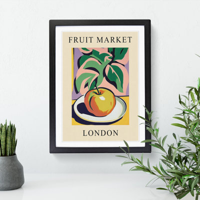 London Fruit Market Exhibition Apple - Single Picture Frame Print on Wood