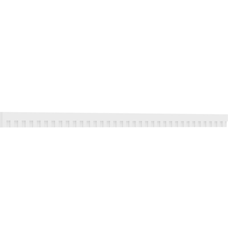 Bordure en PVC de qualité architecturale Elizabeth avec plaque arrière Elizabeth, H 4 po x l 93,38 po x p 1 po