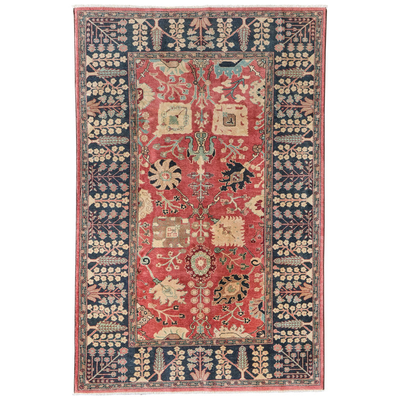 Tapis oriental traditionnel Alton, Red, Carré 8 pi