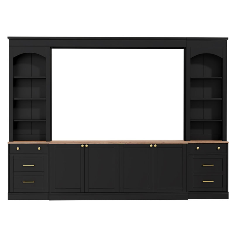 Console multimédia 106 pouces avec tiroirs pour le salon, Black