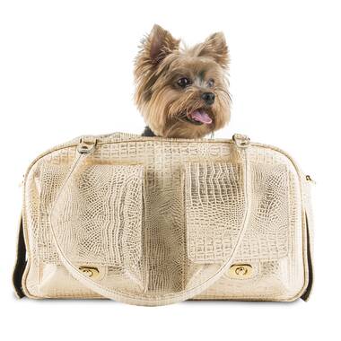 Quilted Luxe JL Duffel Bag, Designer Dog Bag, Petote Dog Bag, Dog Tote Bag,  Quilted Dog Bag, Petote Dog Carrier, Quilted Petote, Made In The USA Dog Bag  - Tails in the