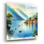 «Lake Como Watercolor» par Rey Klimt, art mural en verre acrylique-793848609
