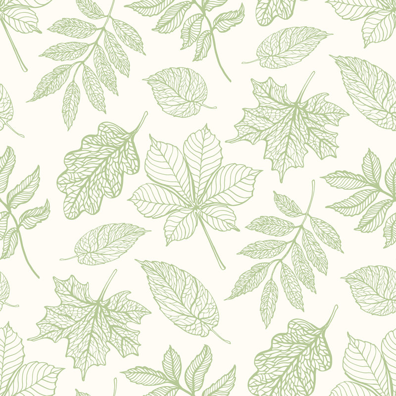 Leaf Silhouette - Stone, Light Green