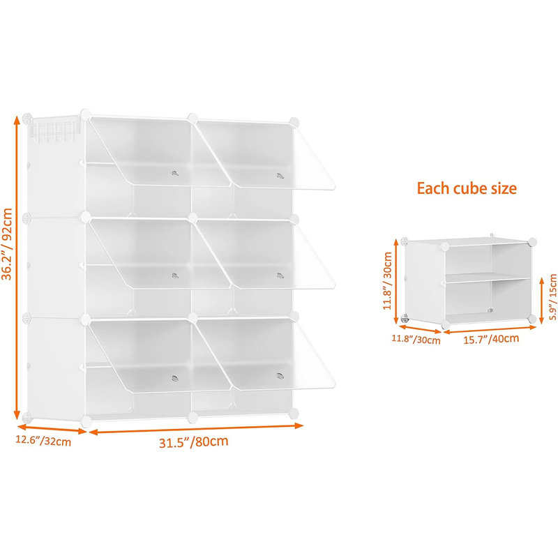 24 Pair Stackable Shoe Storage Box