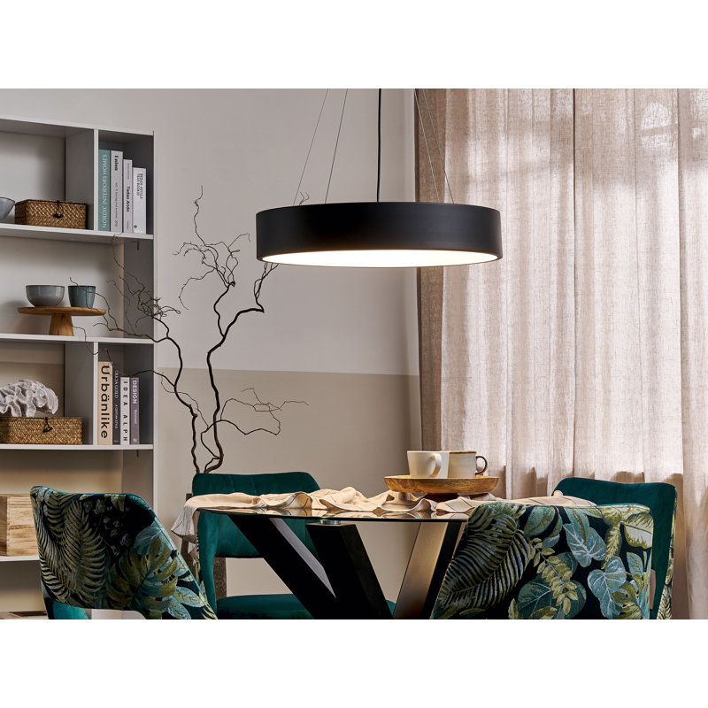 Cahaba - Light LED Drum Pendant, Black