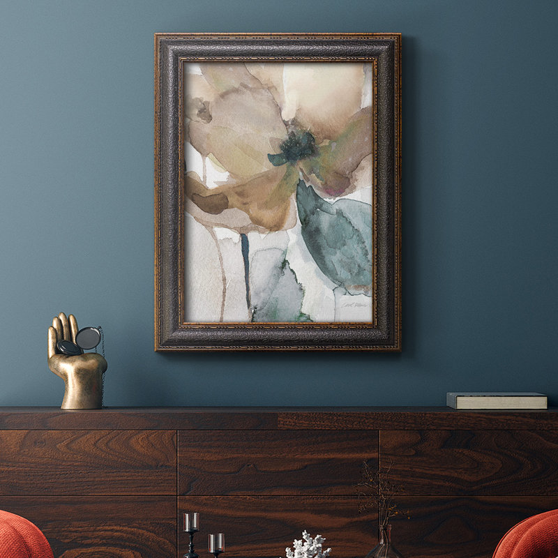 Watercolor Poppy I, toile encadrée de qualité supérieure - prête à être accrochée, H 27 po x l 18 po x P 2,5 po