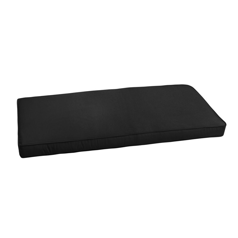 Tonya Ottley Indoor/Outdoor SunbBench Cushion, 45" W x 19" D, Canvas Black Sunbrella® Canvas