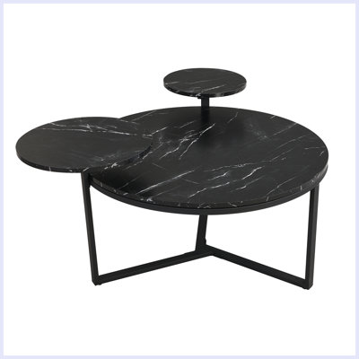 Table basse moderne avec deux tablettes