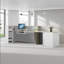 Bureau rétro en L avec tiroirs silencieux, gestion des câbles et grand espace de rangement - idéal pour le bureau à domicile et les espaces de travail contemporains-238109819-238109809