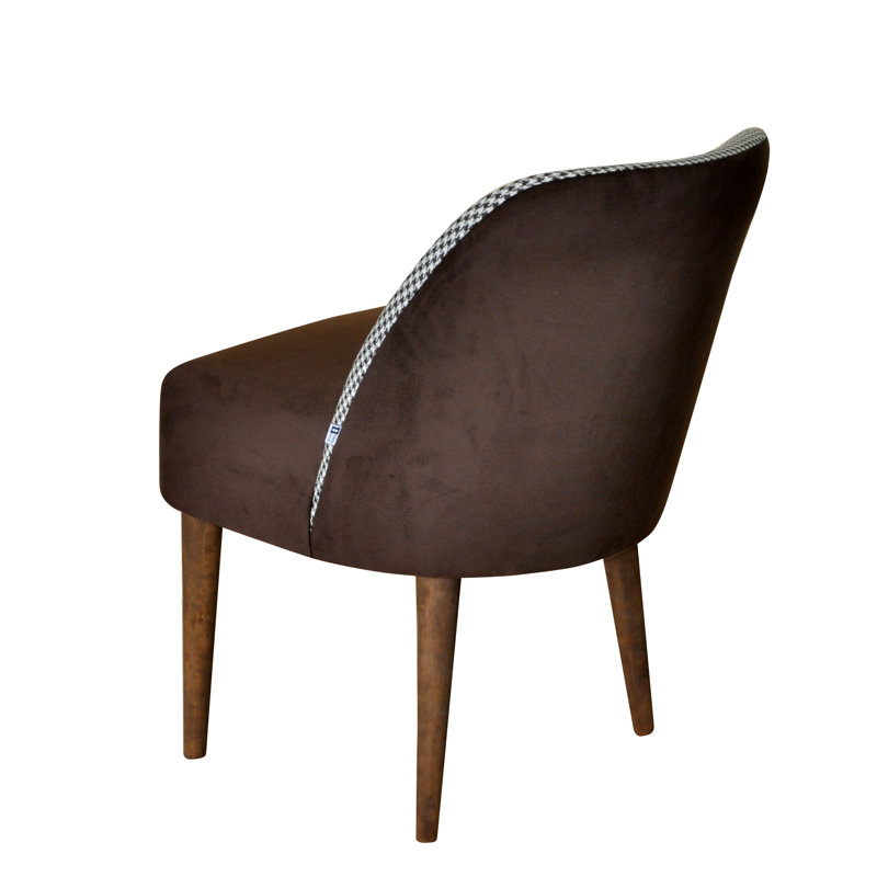Twiggy 47cm H Upholstered Side Chair in Brown, Brown