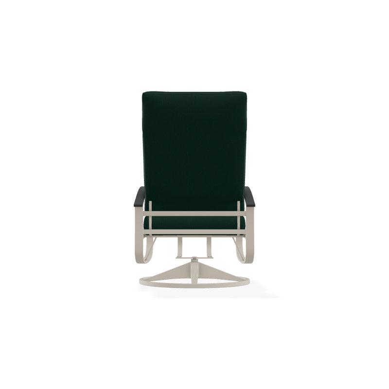 Belle Isle Outdoor Rocker Chair, Canvas Forest Green Sunbrella® Canvas, Gloss White, Classic Graphite P30