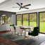  5 - Blade Smart LED Standard Ceiling Fan with Light Kit Included, Remote Control