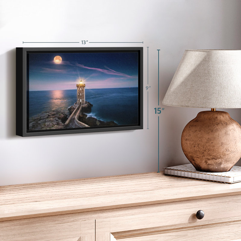 Lighthouse Beach Canvas Print, 9" H x 13" W