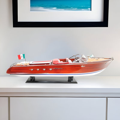 Bateau décoratif 10 "Riva Aquarama peint à la main