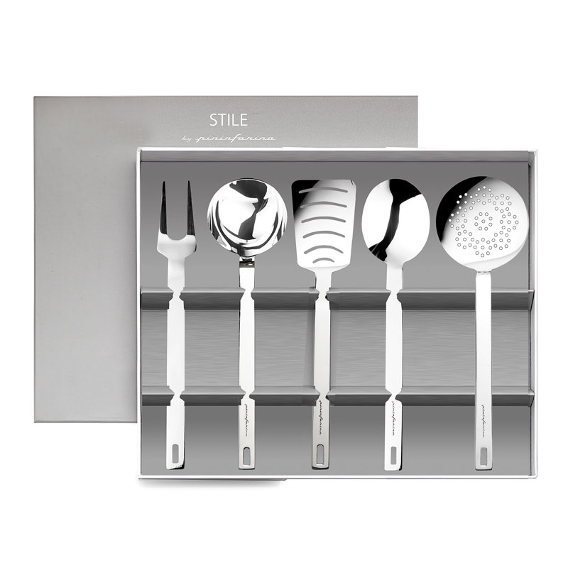 Stile 5 - Piece Stainless Steel Flatware Set - Service for 1, Silver