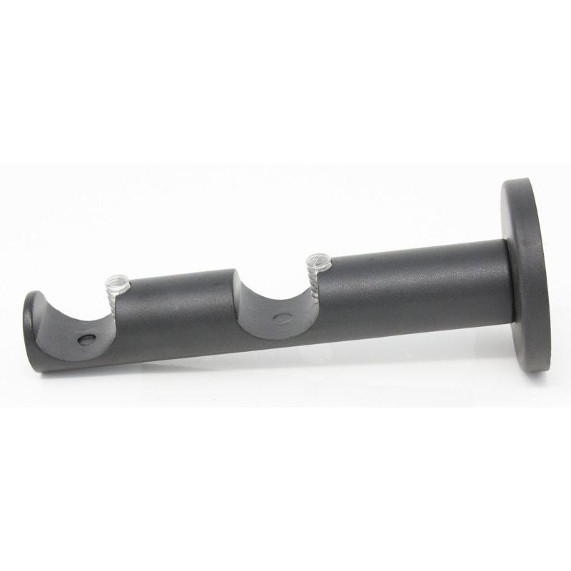 Support de fixation pour rideaux moulé en zinc Persinger, Noir