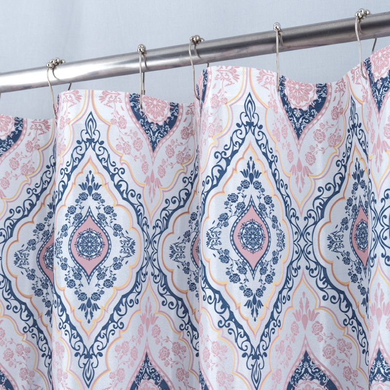 Rideau de douche imperméable Edgard Peva, Rosé