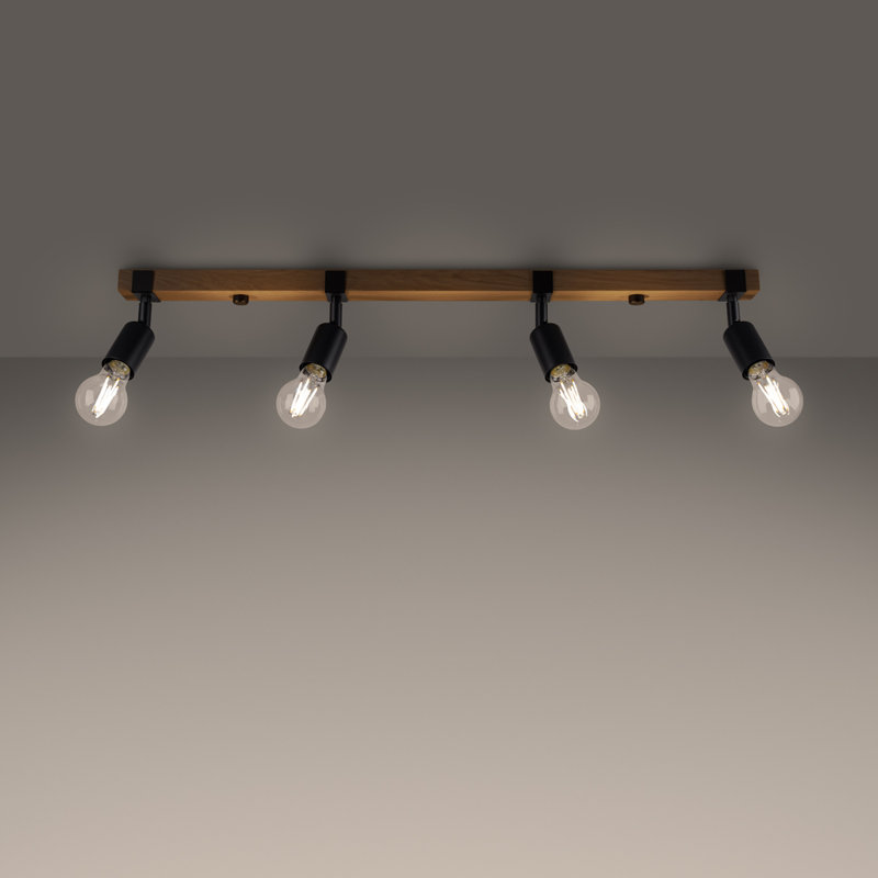 Zuca Steel Flush Mount, 89x15x14 cm, 4 Lights
