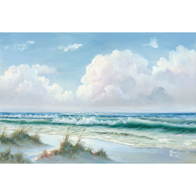 Plage par Georgia Janisse - reproduction d'art sur toile tendue