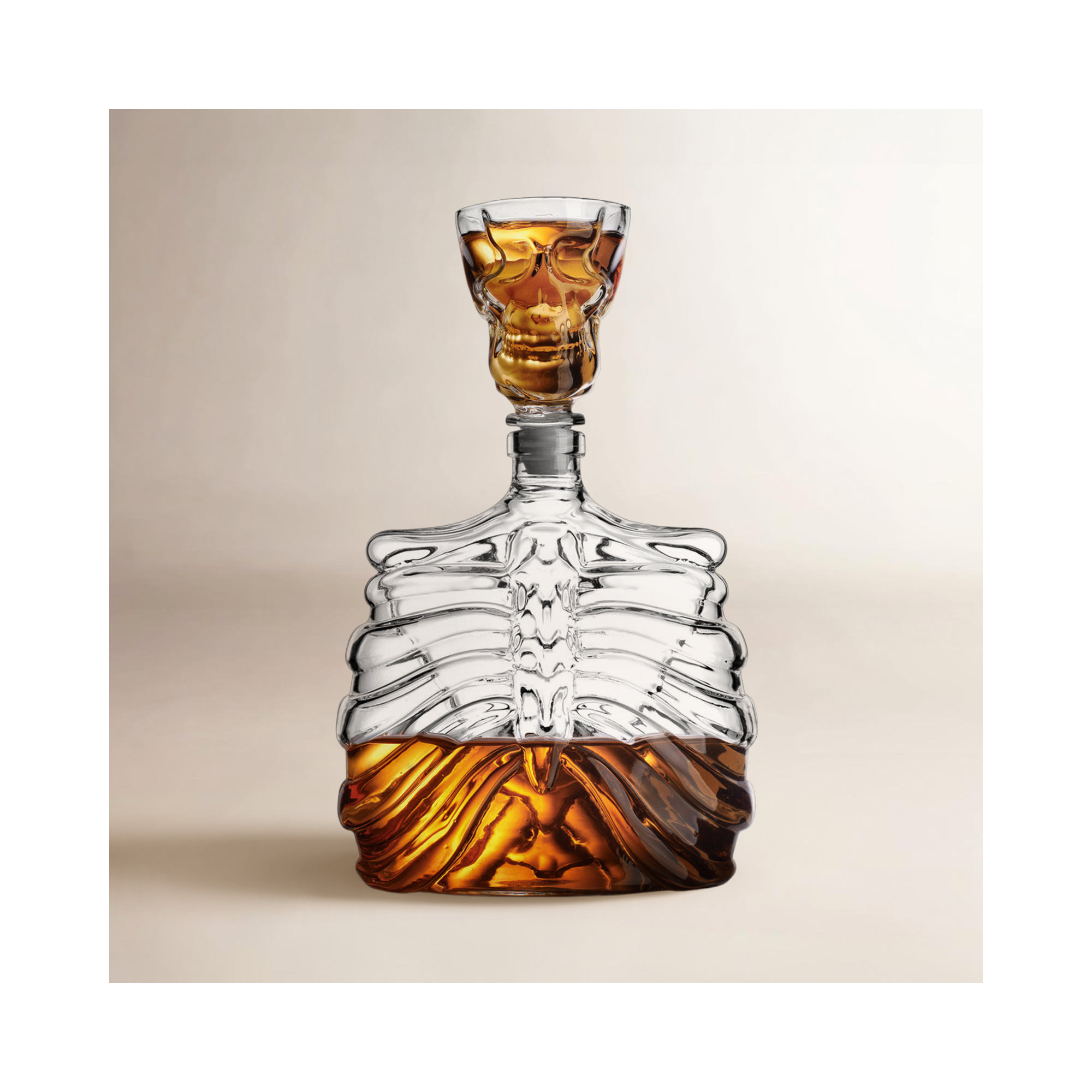 Skeleton Decanter With Shot Glass Topper