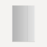 M Series Reserve Surface Mount or Recessed Frameless Medicine Cabinet with Adjustable Shelves and Lighting and Electrical Outlet