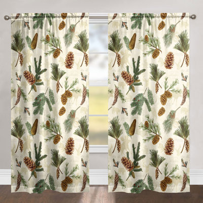 Pinecone Room Darkening Curtain Single Panel