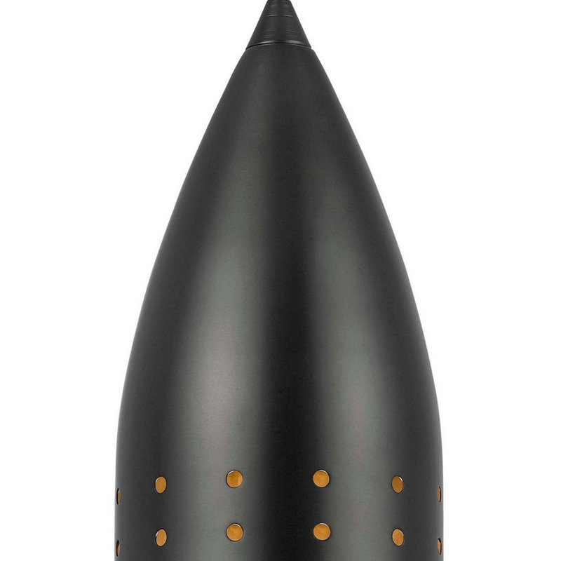 Luminaire suspendu à 1 lumière Darriane, Bronze huilé