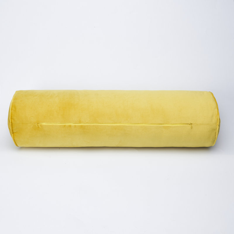 Housse de coussin en velours, H 6 po x l 22 po, Jaune