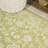 Demians Bohemian Textured Weave Floral Green/Cream Indoor/Outdoor Rug-2126073654