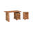  Chaliyah Solid Wood Writing Desk 68" in Light Brown-126643321