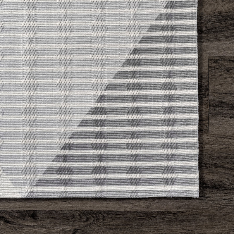 Alesha Modern Striped Machine Washable Area Rug, Rectangle 4' x 6'