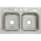 Southhaven 33'' L Stainless Steel Mounting / Installation Required Double Basin Kitchen Sink